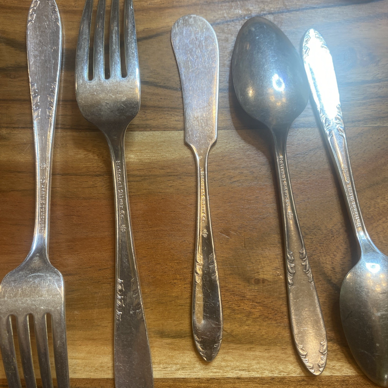 8 peices King Edward Flatware Silverplate National Silver Co VTG
