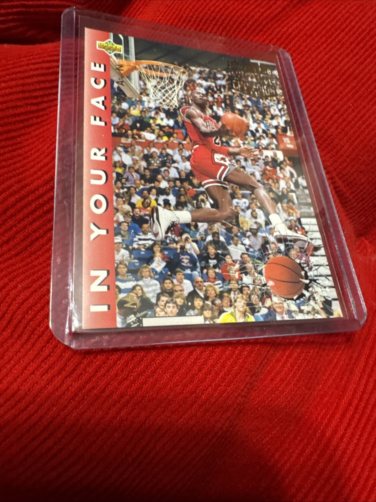 1992 Michael AIR Jordan Upper Deck IN YOUR FACE 87-88 Slam Dunk Champion Card