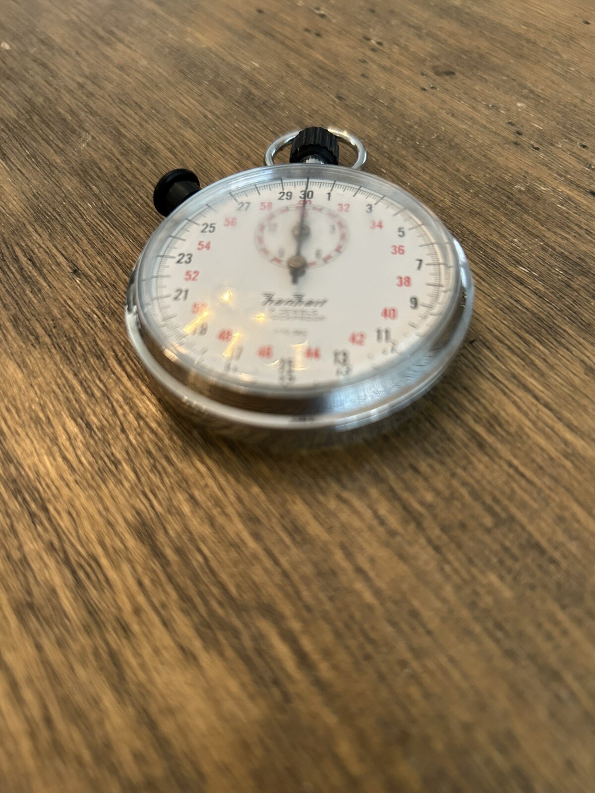 Stopwatch Hanhart Mechanical Additional Timing Analog 7Jewels Shockproof Germany