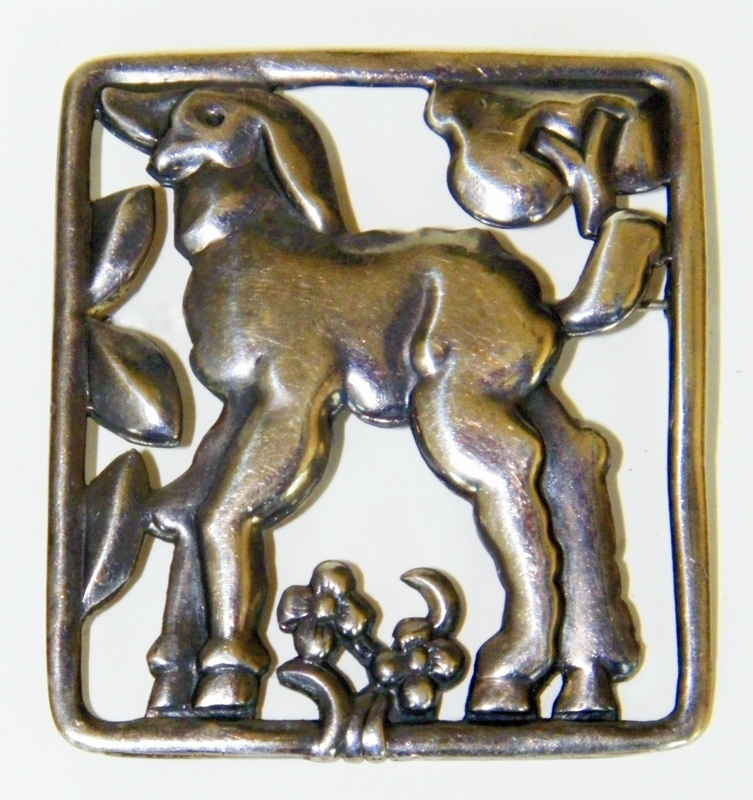 VINTAGE 1930’S STERLING ART DECO BROOCH BY McCLELLAND BARCLAY