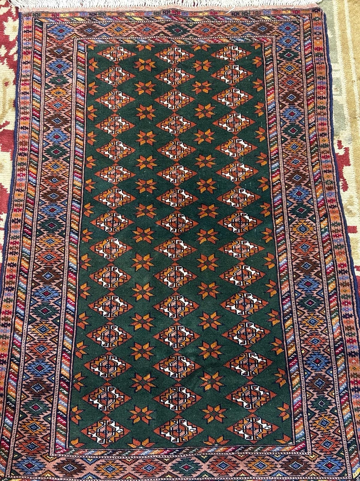 Rug 4.5×2.8 F Authentic Oriental Carpet Wool Handmade Pers