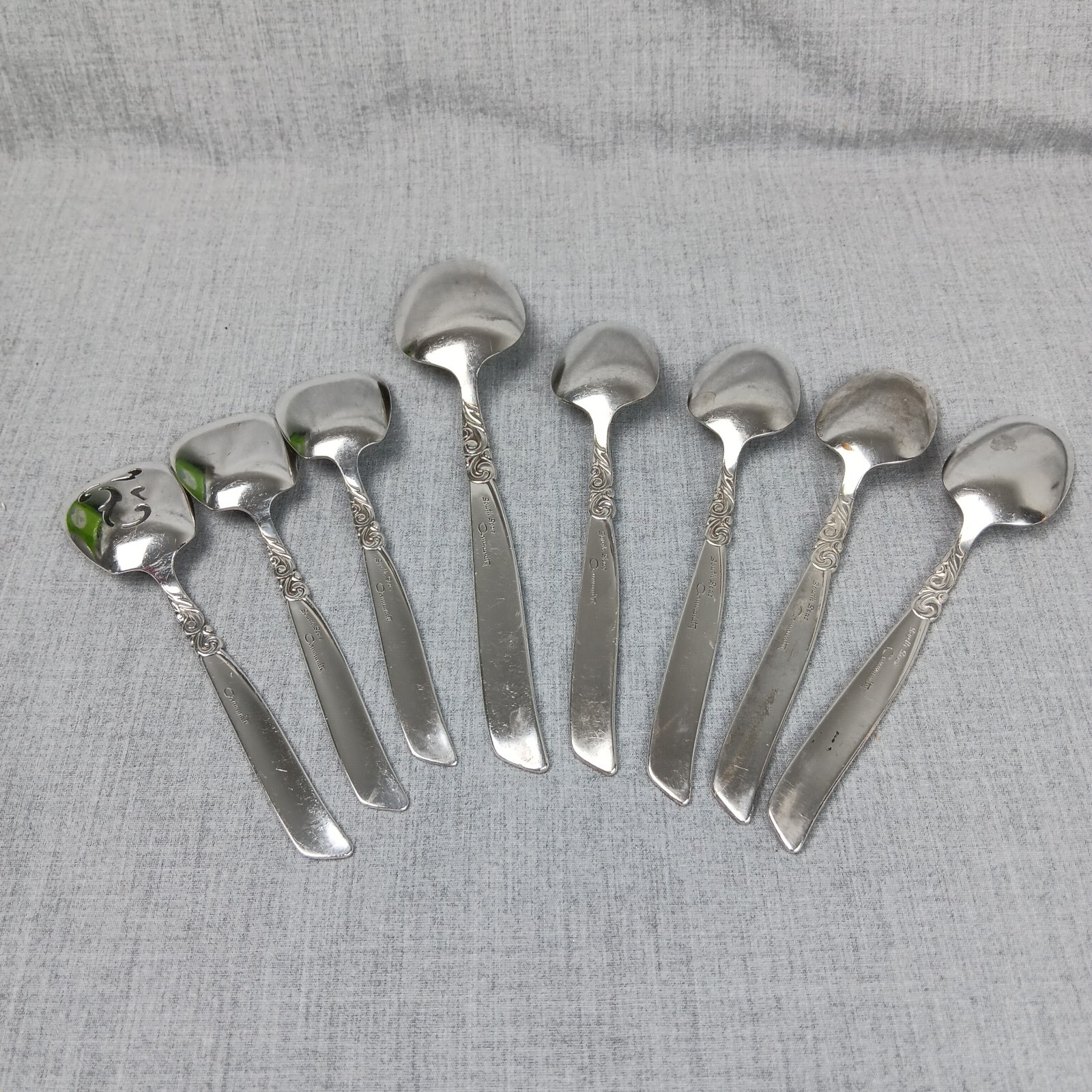 Community South Seas 8 Spoon Lot Mid Century Modern Replacements Pieces Bon Bon