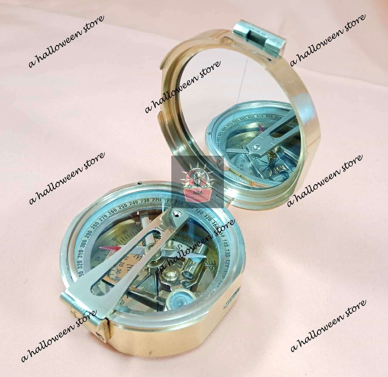 Brass Working 3″ Navigational Brunton Pocket Transit Compass Replica Gift