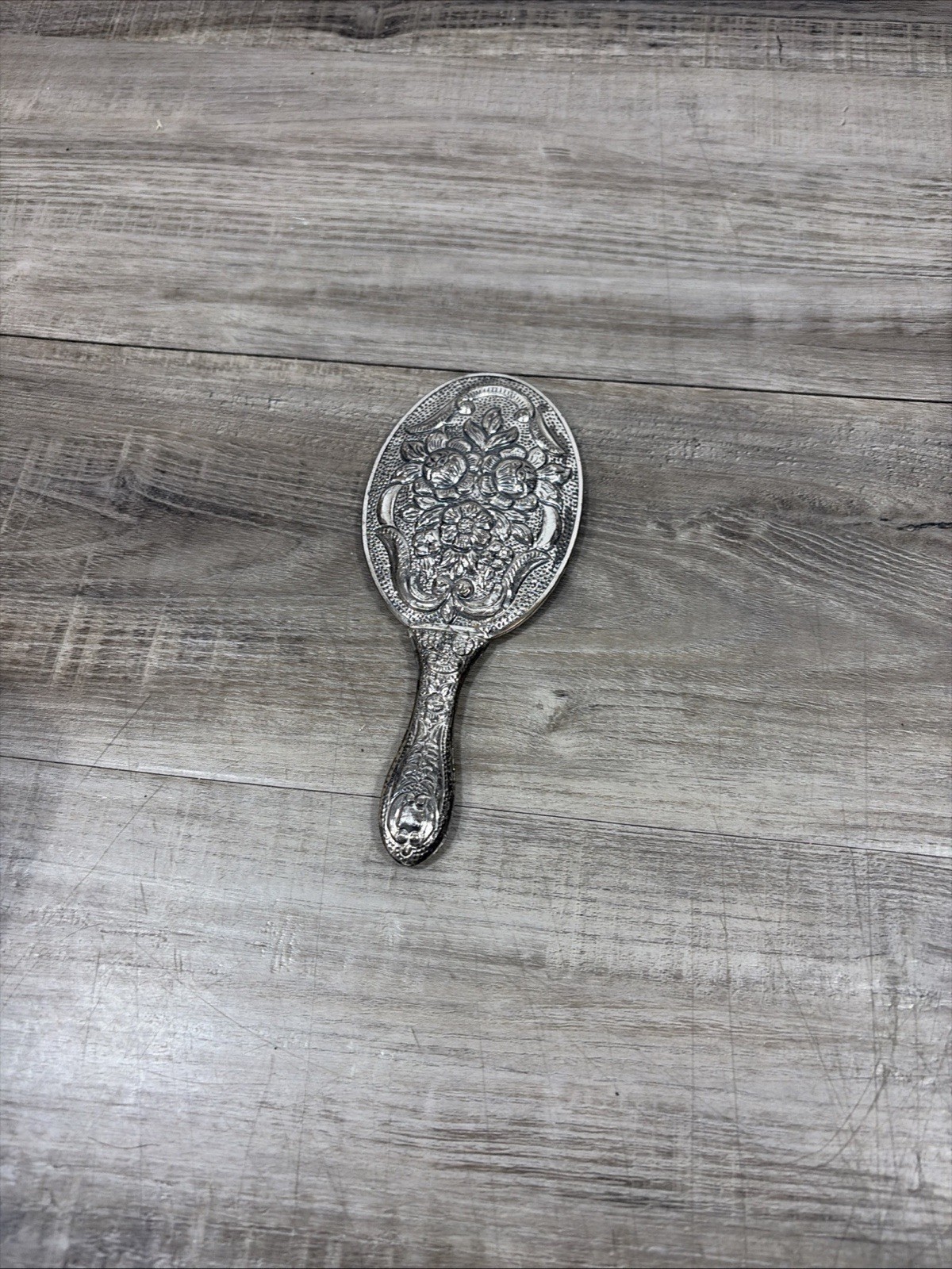 TURKISH Art Nouveau Vintage EYUP 900 Coin Silver Hand Mirror Child Size