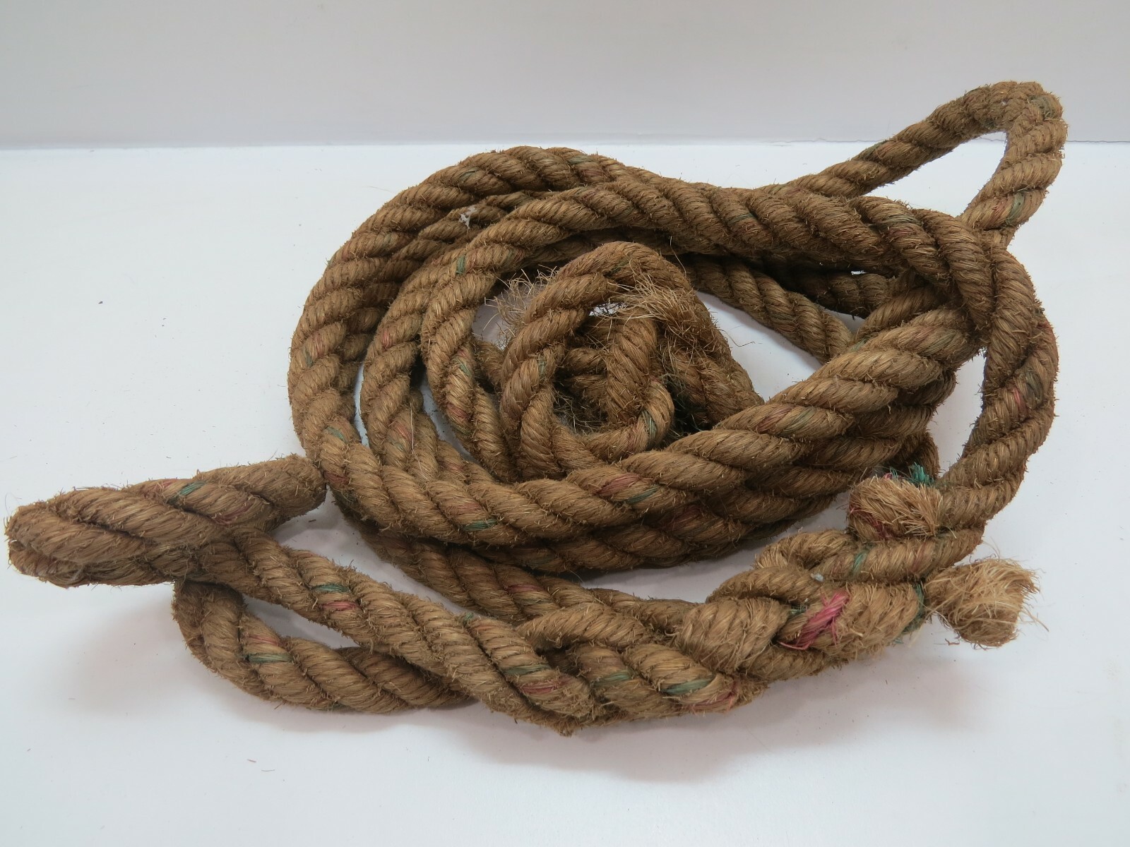 (R#74B) 5/8 inch x 12 feet USED MANILA ROPE ANCHOR RODE MOORING LINE MANNILA
