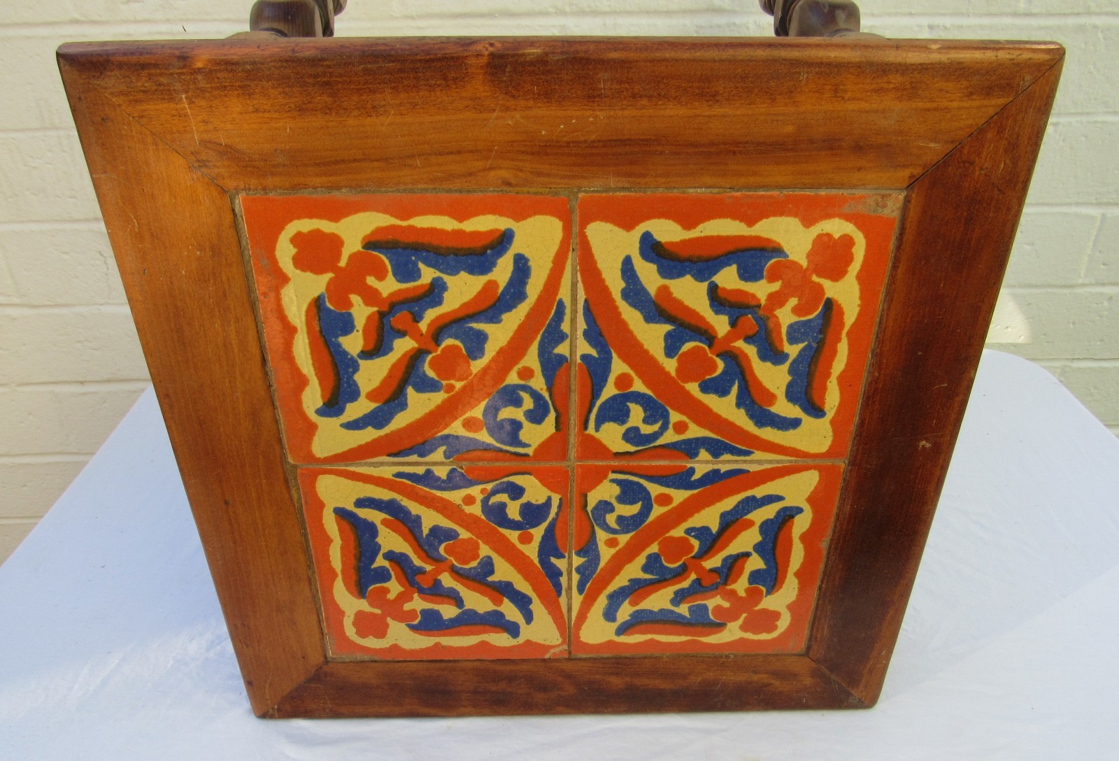 VINTAGE 1920’S ERA CALIFORNIA TILE TOP TABLE MADE BY D&M SPANISH REVIVAL