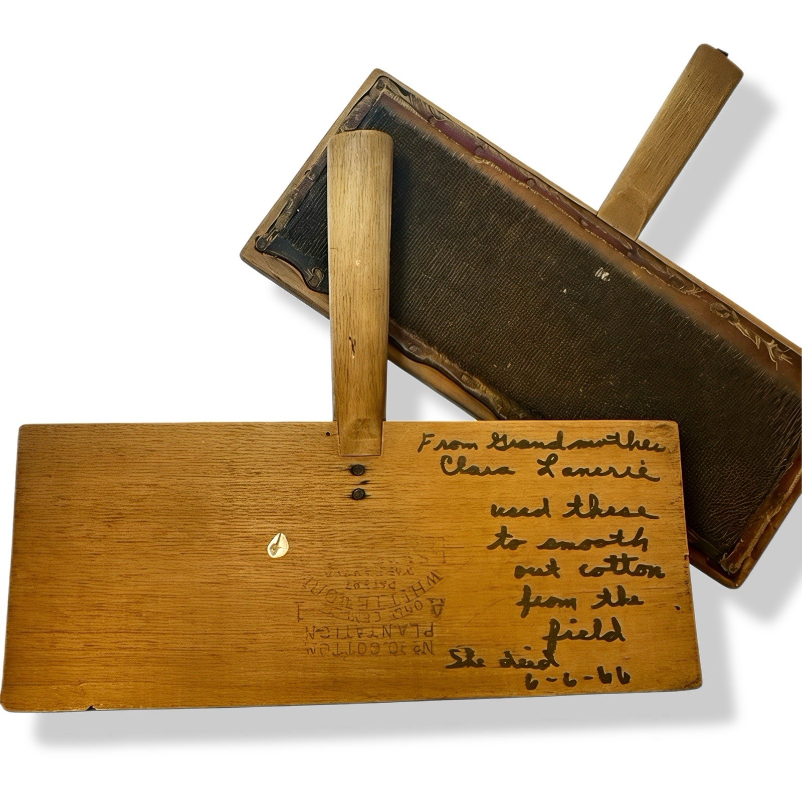 RARE Antique Whittemore Cotton Carding Combs No 10 L.S. Watson w/ Provenance