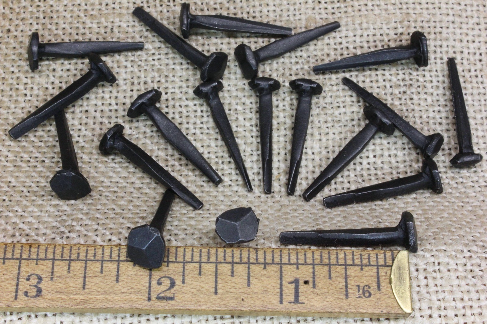 1″ Rosehead 20 nails square wrought iron vintage rustic Decorative historic