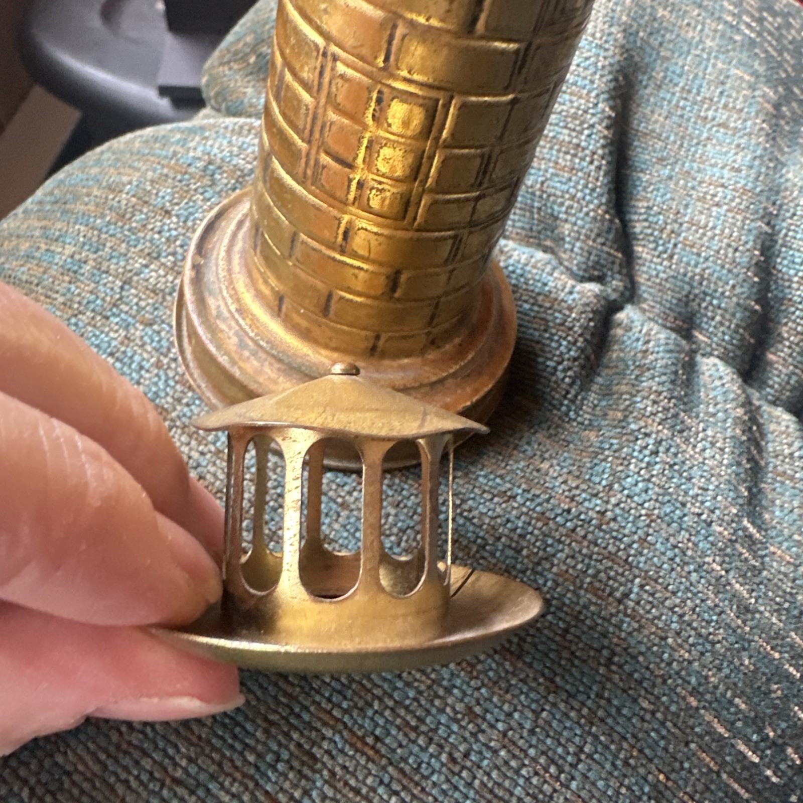 Vintage Brass Lighthouse Untested Chase 1930s 1940s 6”