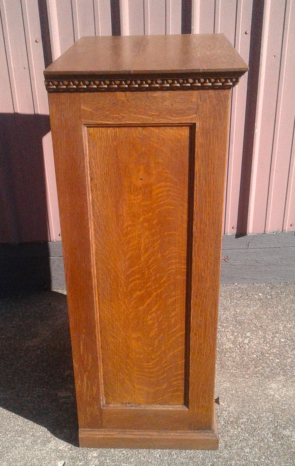 Antique Corticelli Silk Thread Counter Top Cabinet Quarter Sawn Oak with Mirror