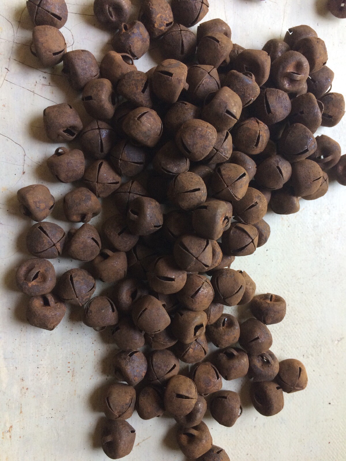 72~ Primitive Rusty Rust JINGLE BELLS Bell 12mm 1/2″ in .47″ Christmas Crafts *