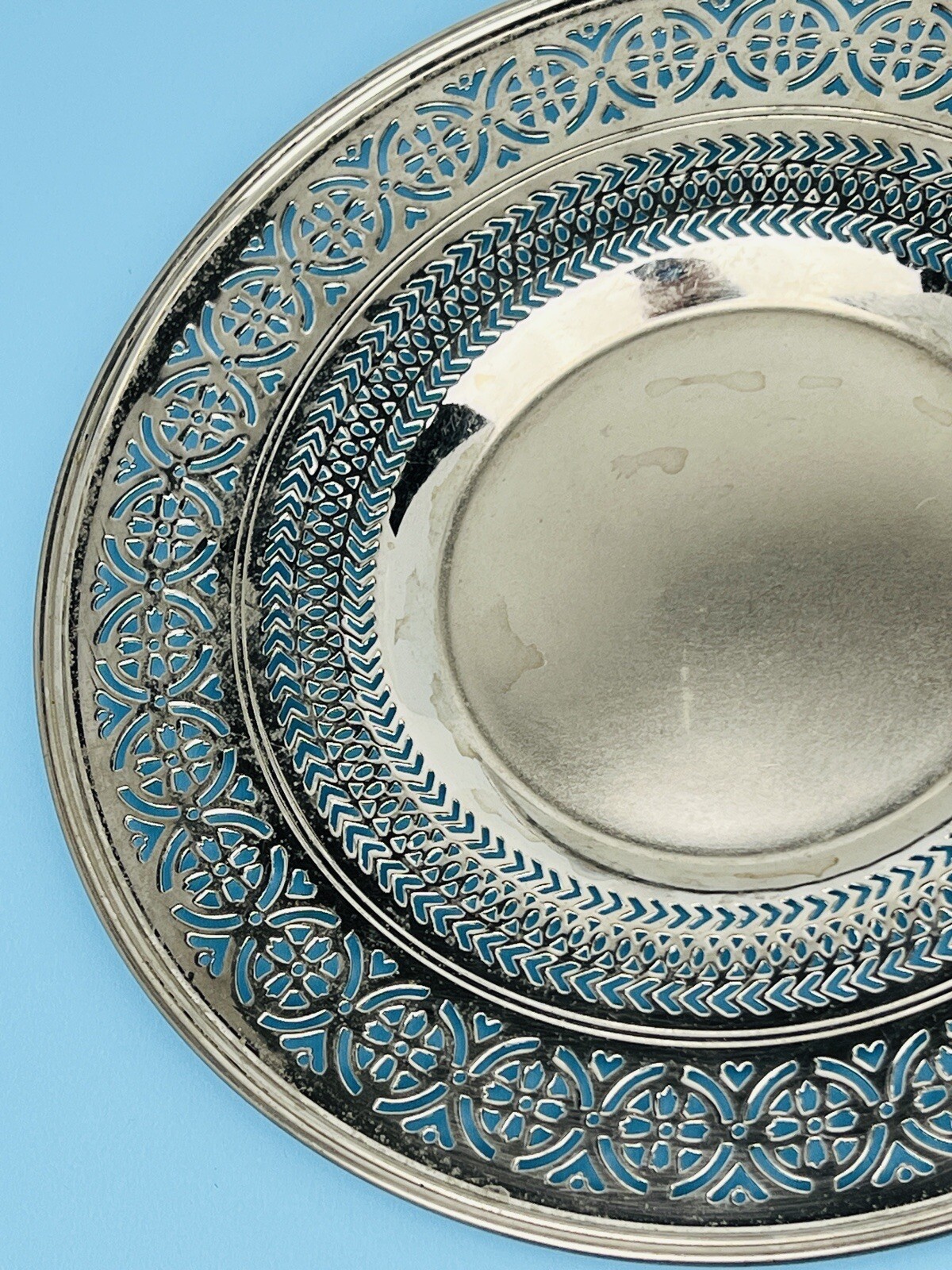 Manning Bowman Silver Plated Serving Tray 10″ Open Filigree Parties Weddings