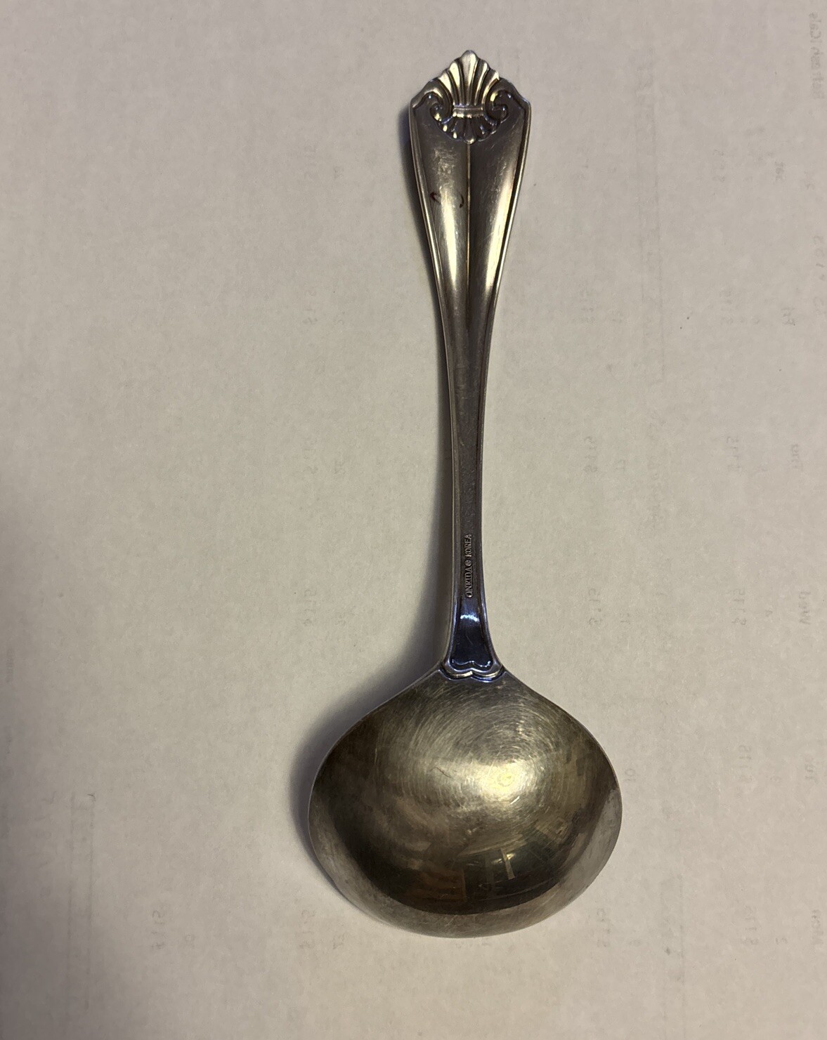 Oneida Classic KING JAMES Pattern Silverplate Ladle Soup Serving Spoon EUC