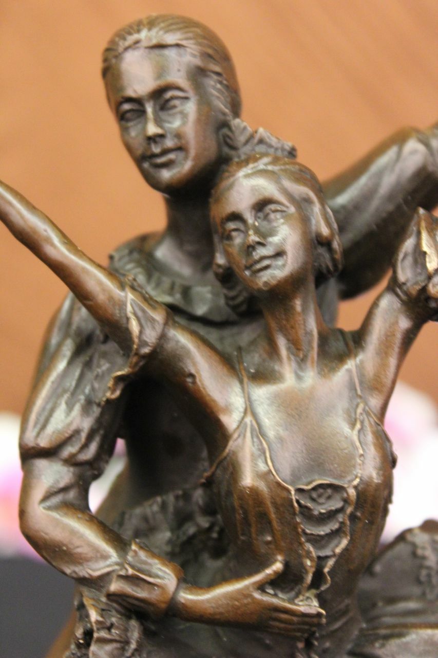 Dancing Lovers 12″ High Accent 100% Solid Bronze Sculpture Home Decoration decor