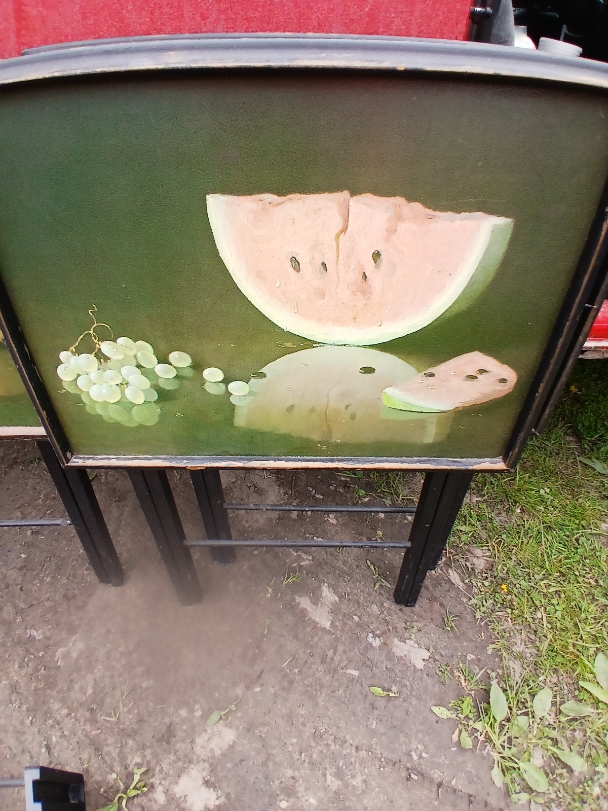 Mid Century Artex Snack TV Tray MCM Vintage Folding Table FINE Art Still Life