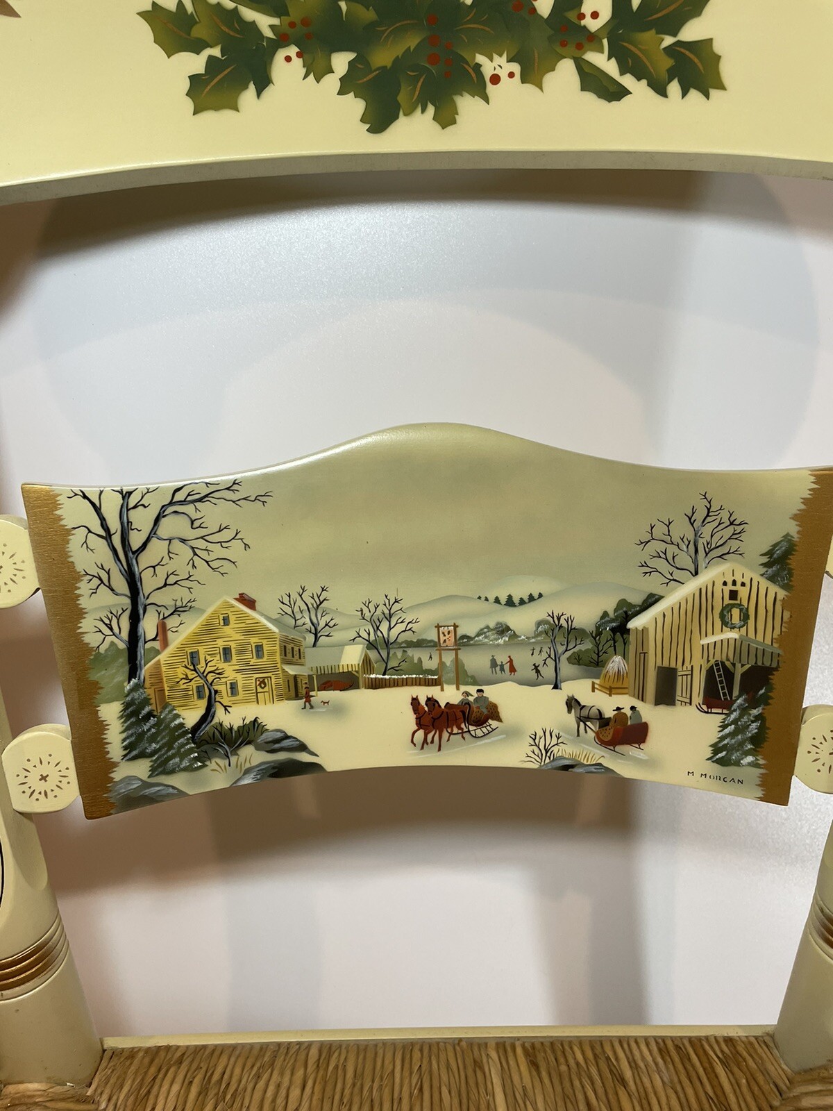 1989 Hitchcock Chair Christmas At the Inn 553/2000 Limited Edition