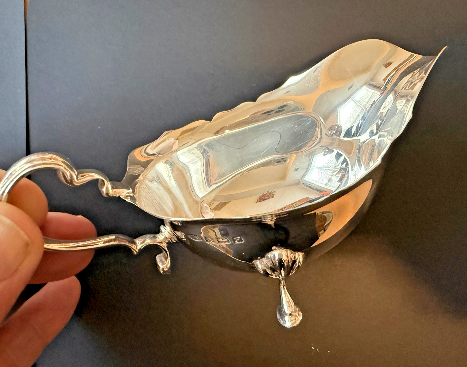 ENGLISH MARKED ADIE BROTHERS STERLING SILVER CREAMER # 3