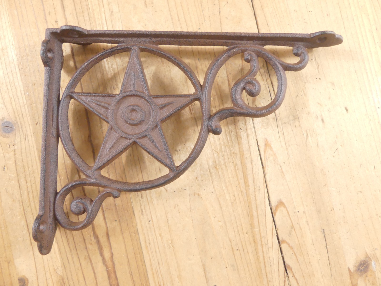 4 Rustic Wall Shelf Bracket Cast Iron Western Star Hanger Brackets Corbels Book