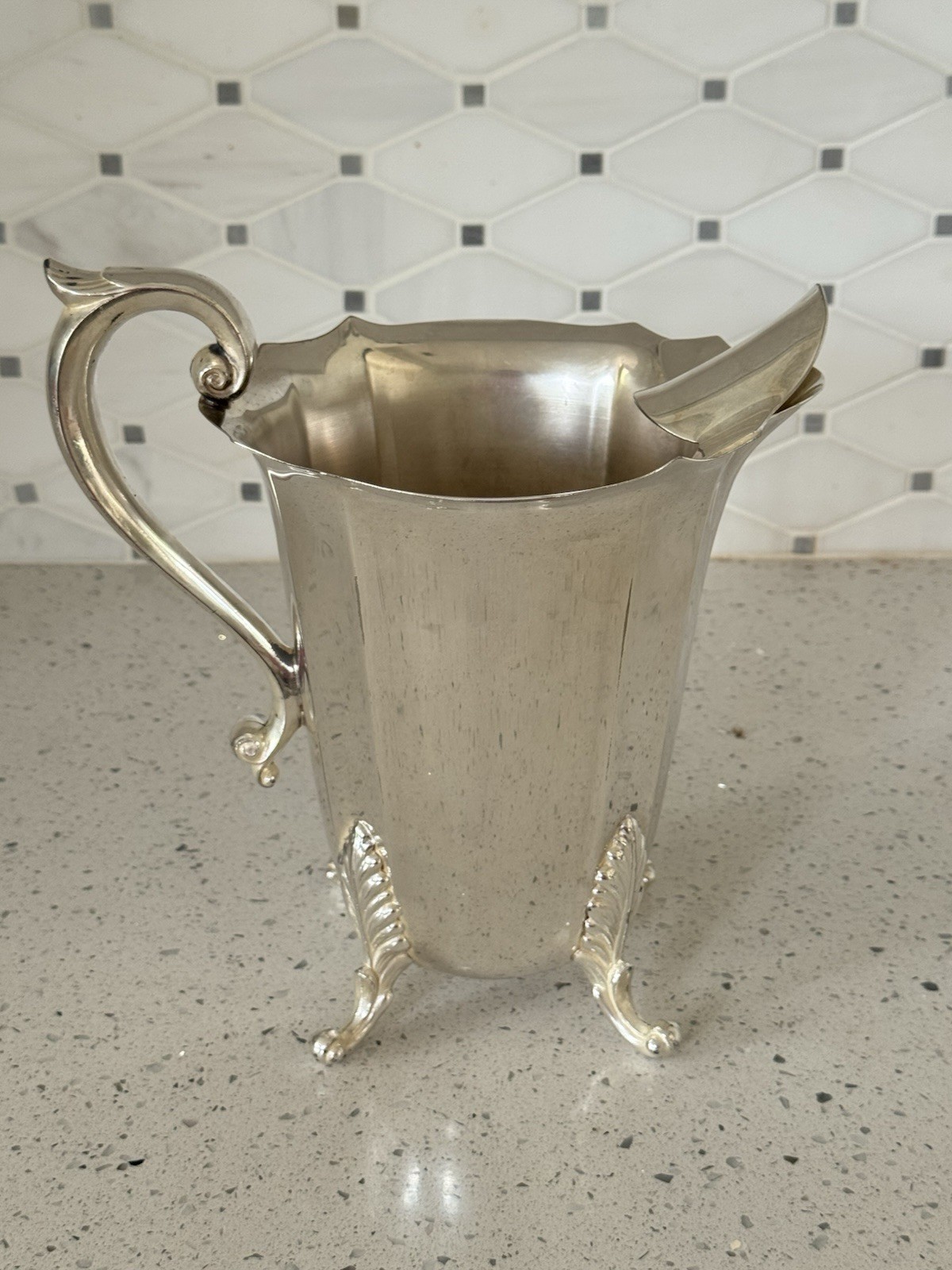 Hartford Sterling Co Victorian silver-plated footed water or beverage pitcher