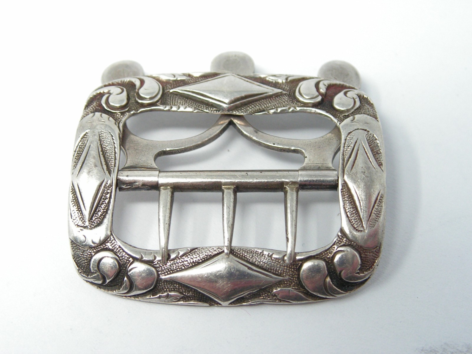 ANTIQUE GEORGIAN GEORGE II SOLID STERLING SILVER STOCK BUCKLE