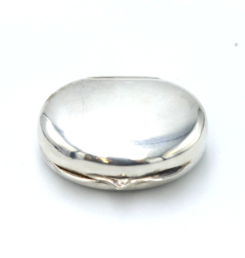 Vintage Silver Pill Box Made in Italy 800 Silver 40s