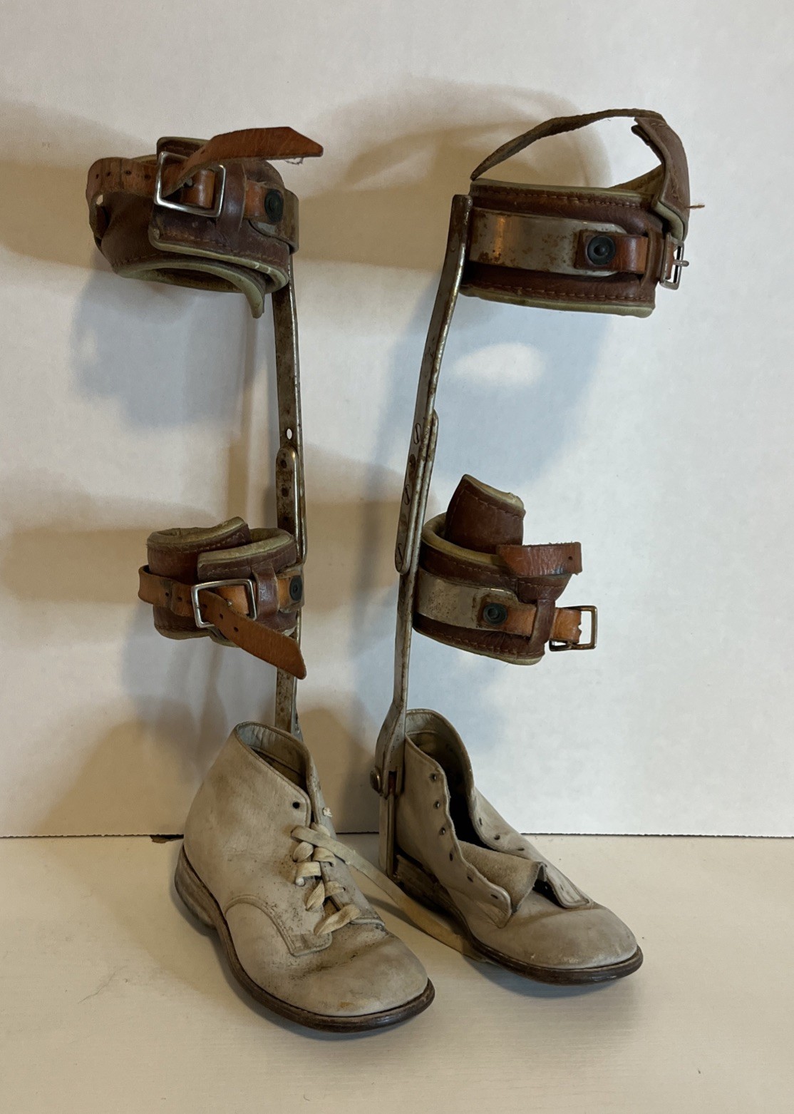 Vintage Antique Science Medical Polio Leg Braces For Toddler ￼