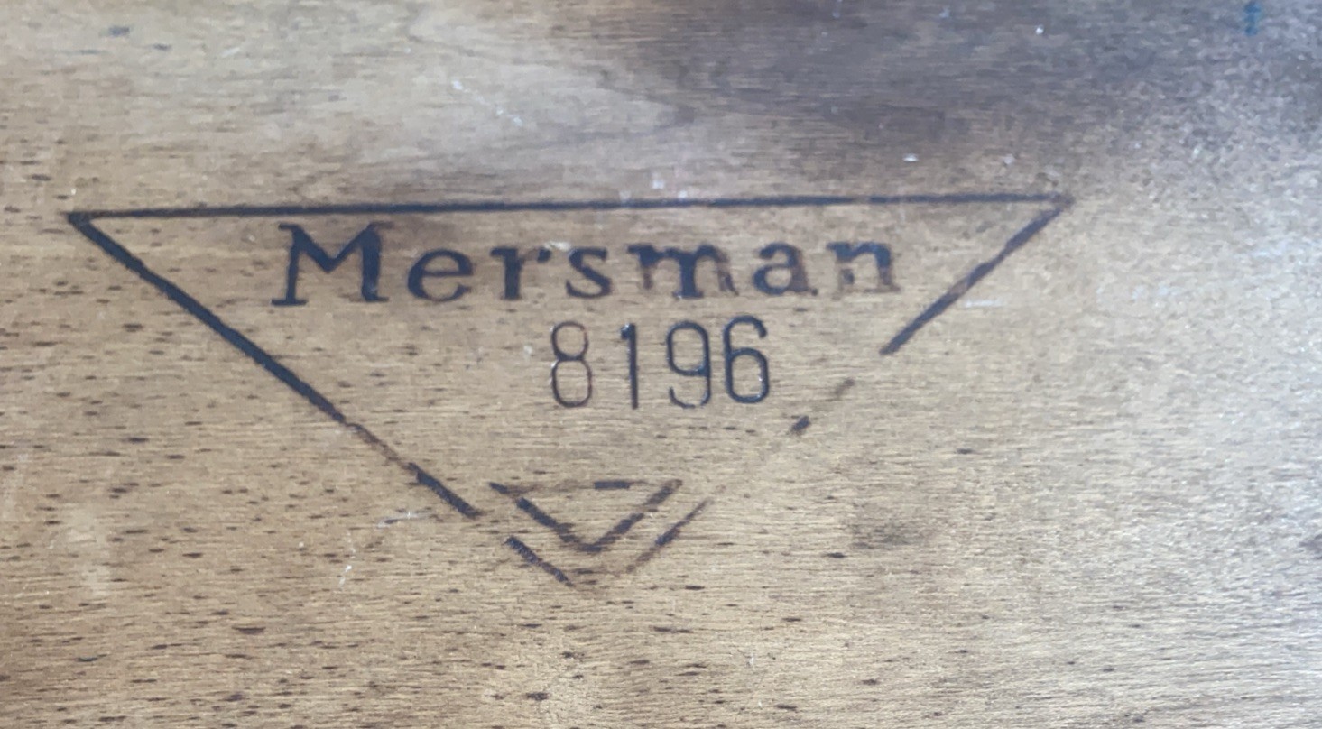 Mersman 8196 Wood Table 27 1/2 By 17 1/2 By 22 Height Gold Shoes