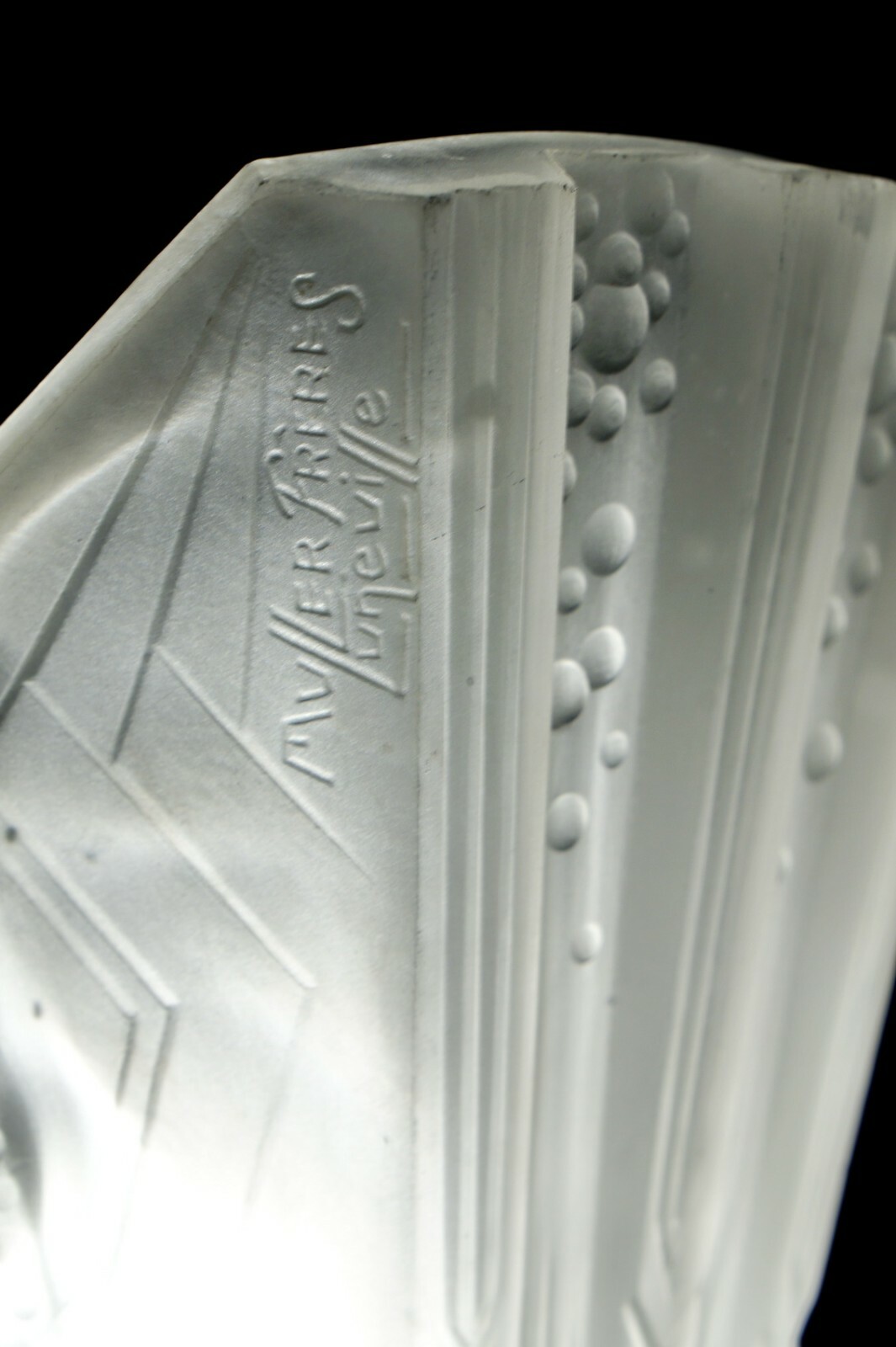 MULLER FRERES : RARE FRENCH ART DECO CHANDELIER ….. lustre pendant lamp France