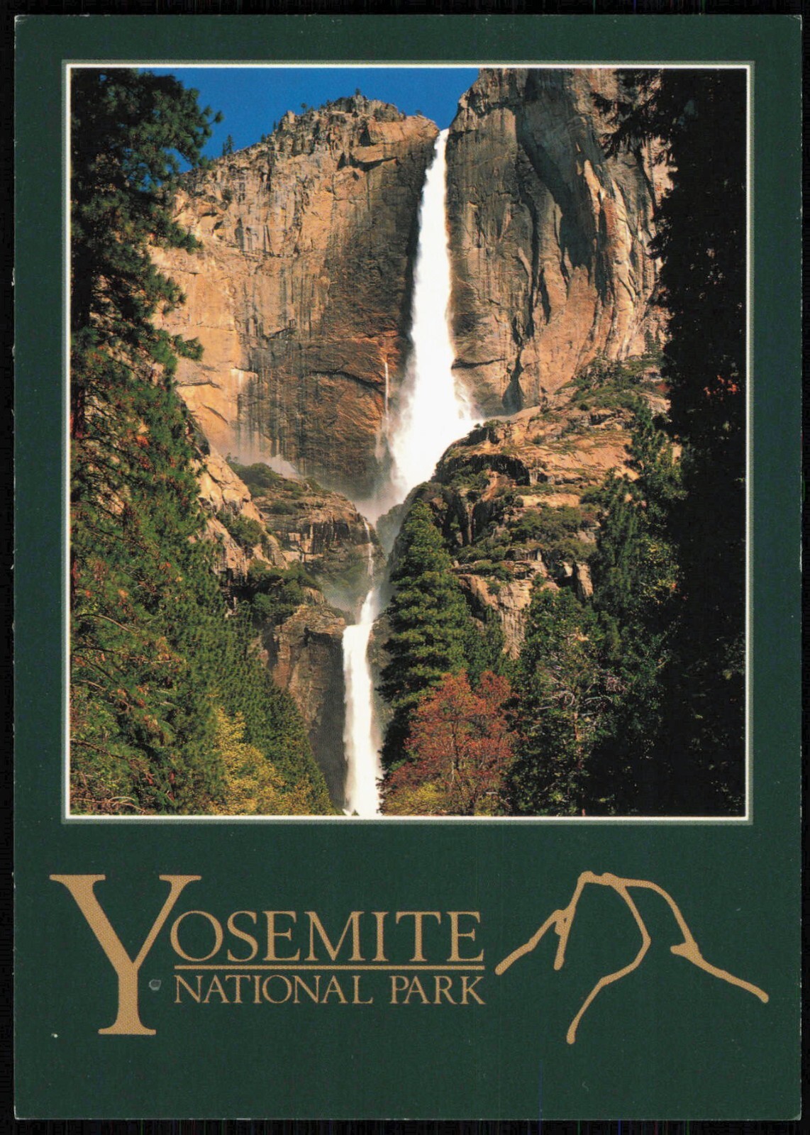 Yosemite National Park California, Waterfall Yosemite Falls Postcard