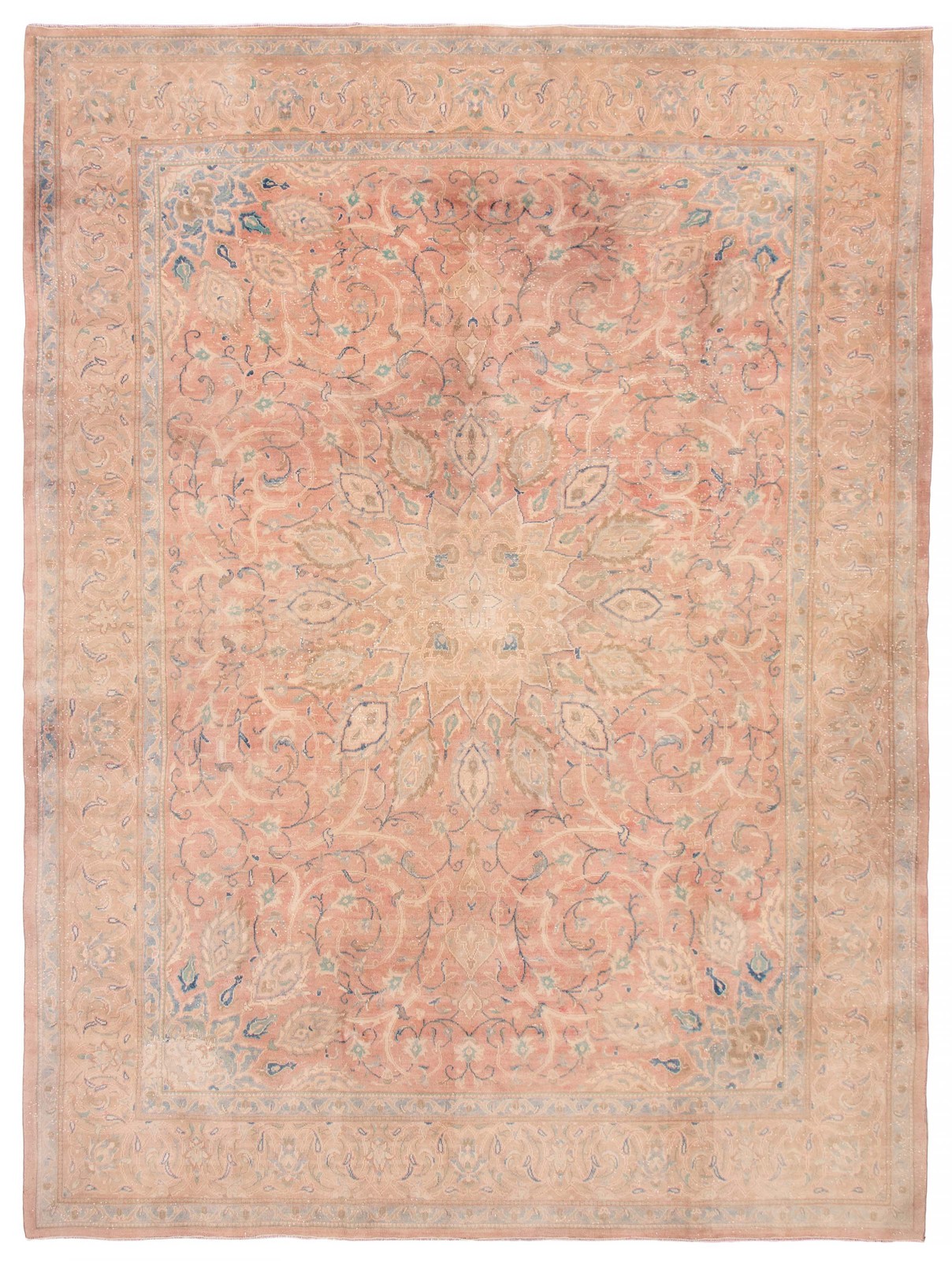Vintage Traditional Hand-Knotted Area Rug 9’6″ x 13’1″ Oriental Wool Carpet