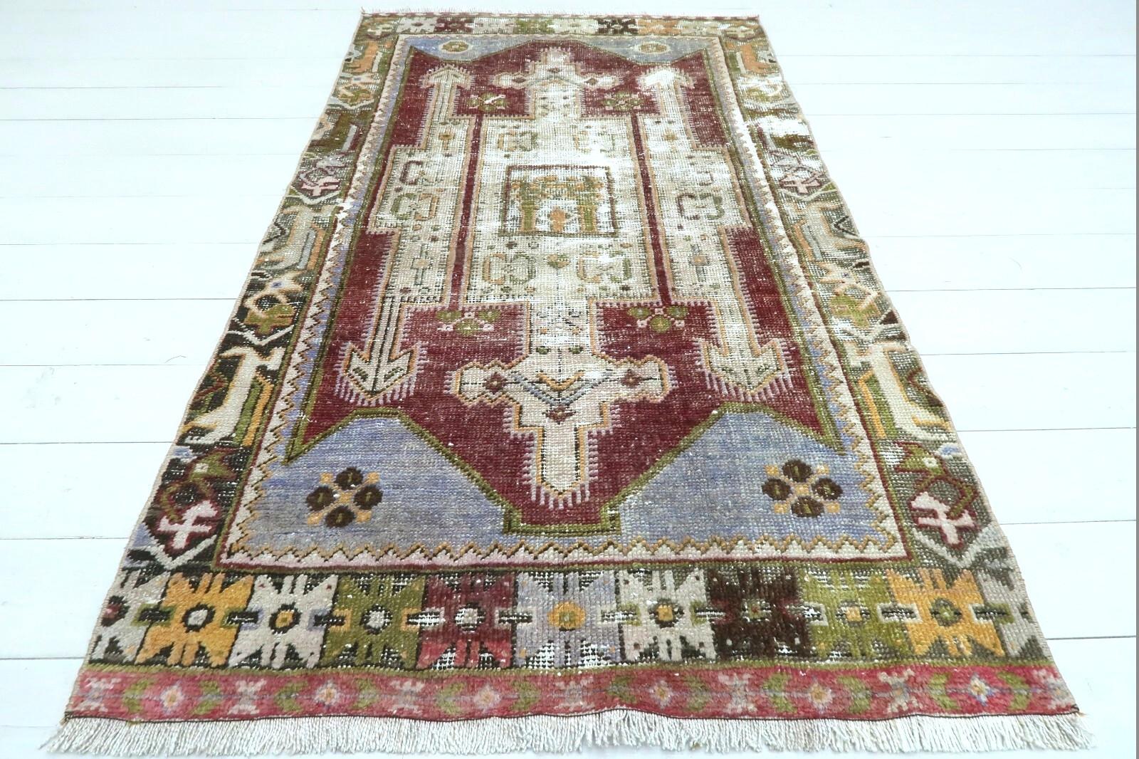 Turkish Konia Rug Carpet Door Mat Bedroom Kelim Tapis Teppiche 36″X63″ Area Rugs