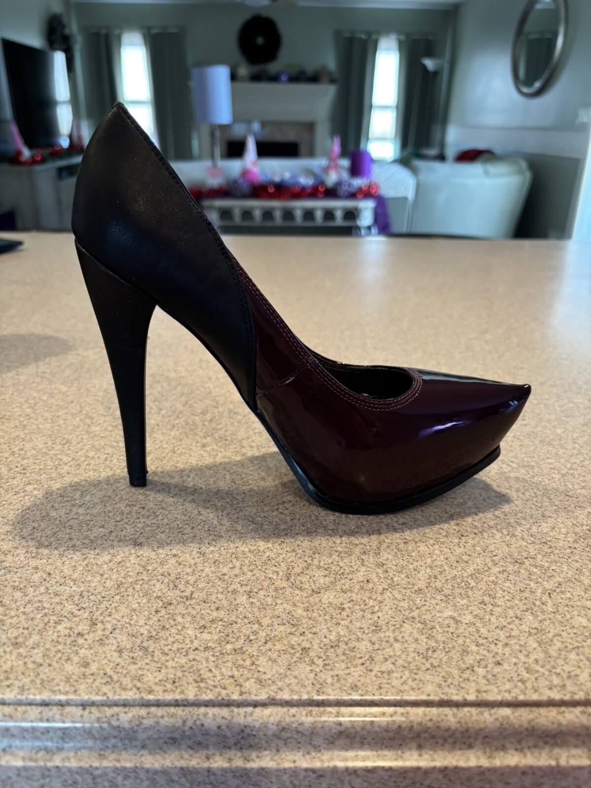 Circus By Sam Edelman Shiny Deep Burgundy Pointed Stiletto Pump/Sz 6.5/NEW!!!!