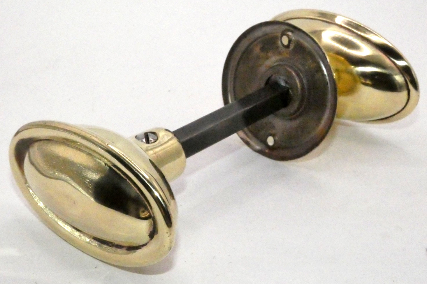 Antique brass oval rim lock knobs (BK313)