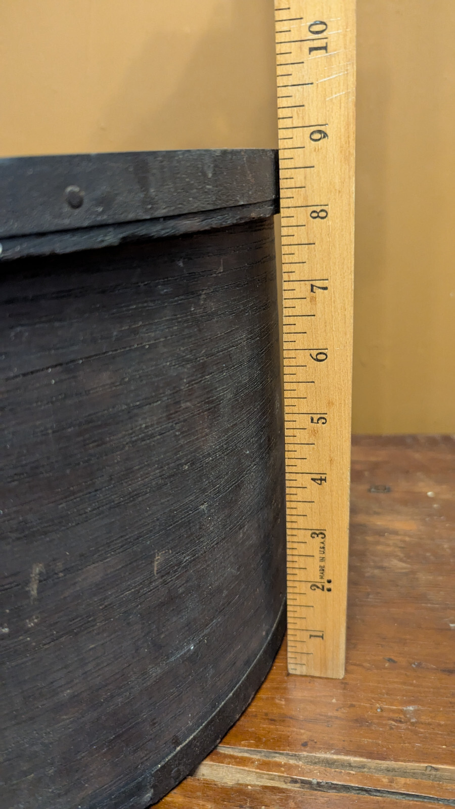 BEST Antique Wood Grain MEASURE Signed MADE FOR CH & ES GOLDBERG by E.B. FRYE NH