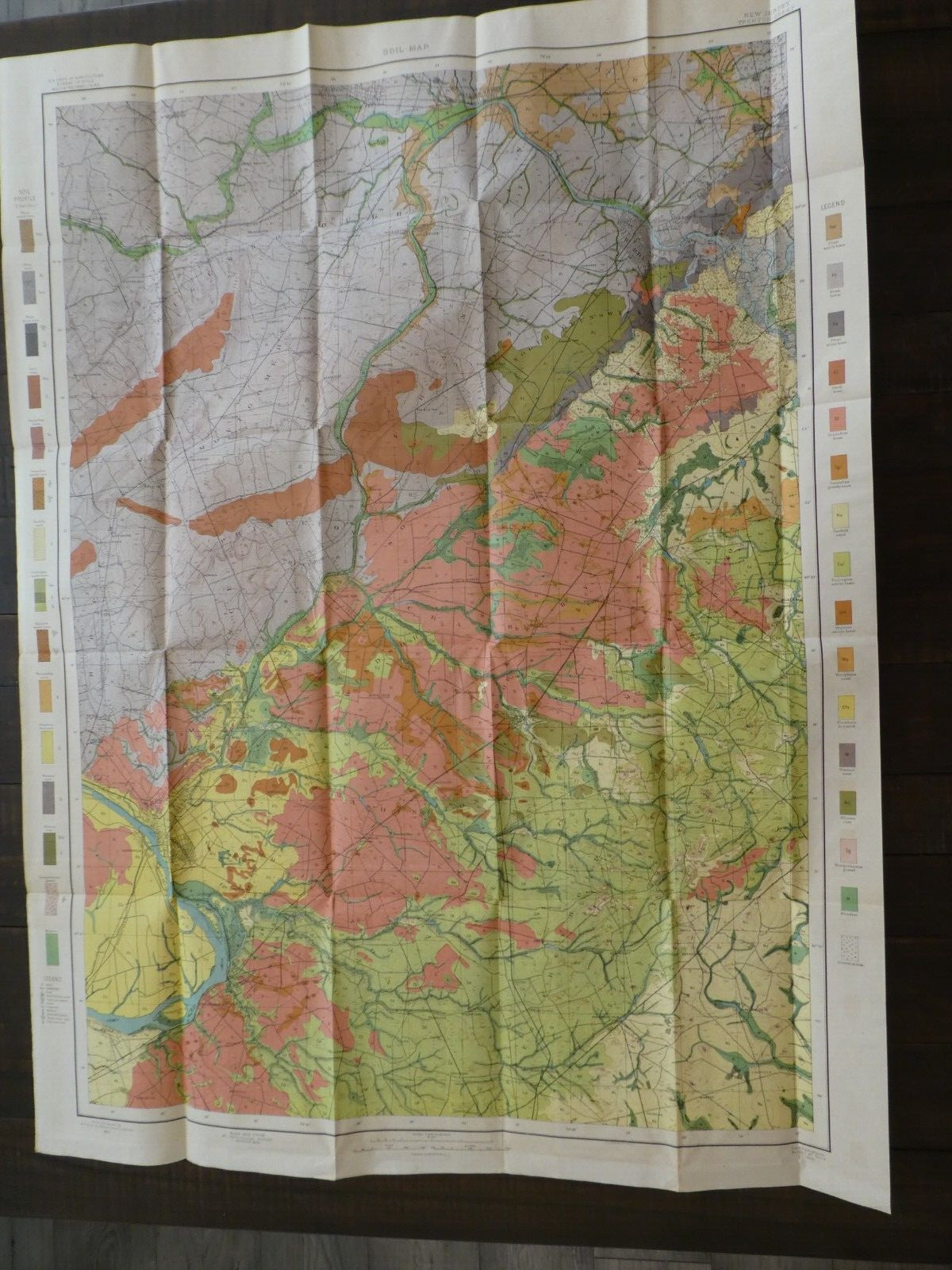 Antique U.S. Dept. Of Agriculture Soil Map 1902 N.J. Trenton Sheet Original Vtg.