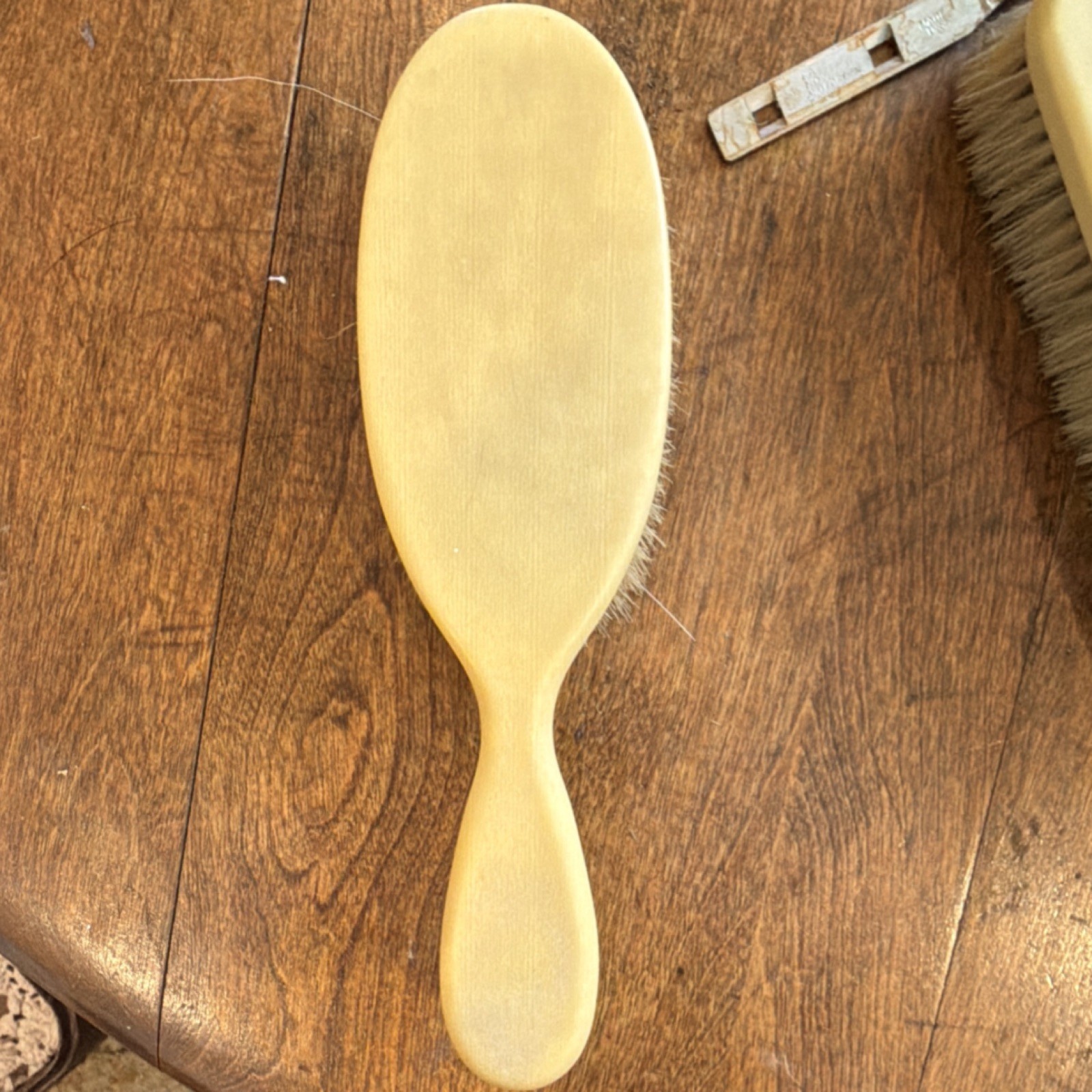 Antique 1915Patent Gentleman’sGrooming Set Celluloid Brush Nail File Button Hook