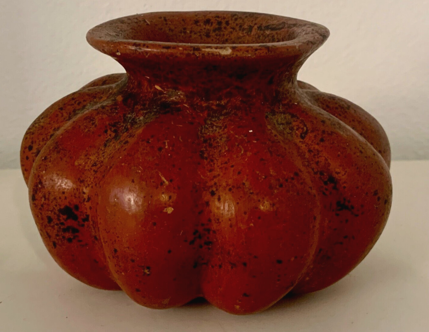 Colima Pumkin or Gourd Vessel 200 BC to 300 CE Pre-Columbian Red Slip Pottery