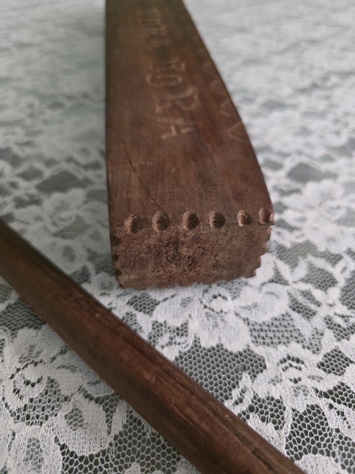 Vintage Hand Carved Wood 13″ Slit Gong Drum Oceania Tribal Art