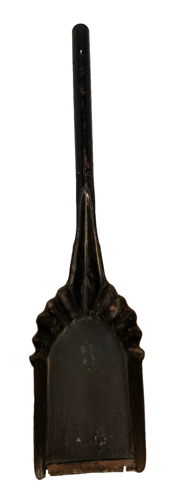 Vintage Metal Ash Coal Shovel Scoop Fireplace Stove Black Heavy Tool 19″ x 4.5″