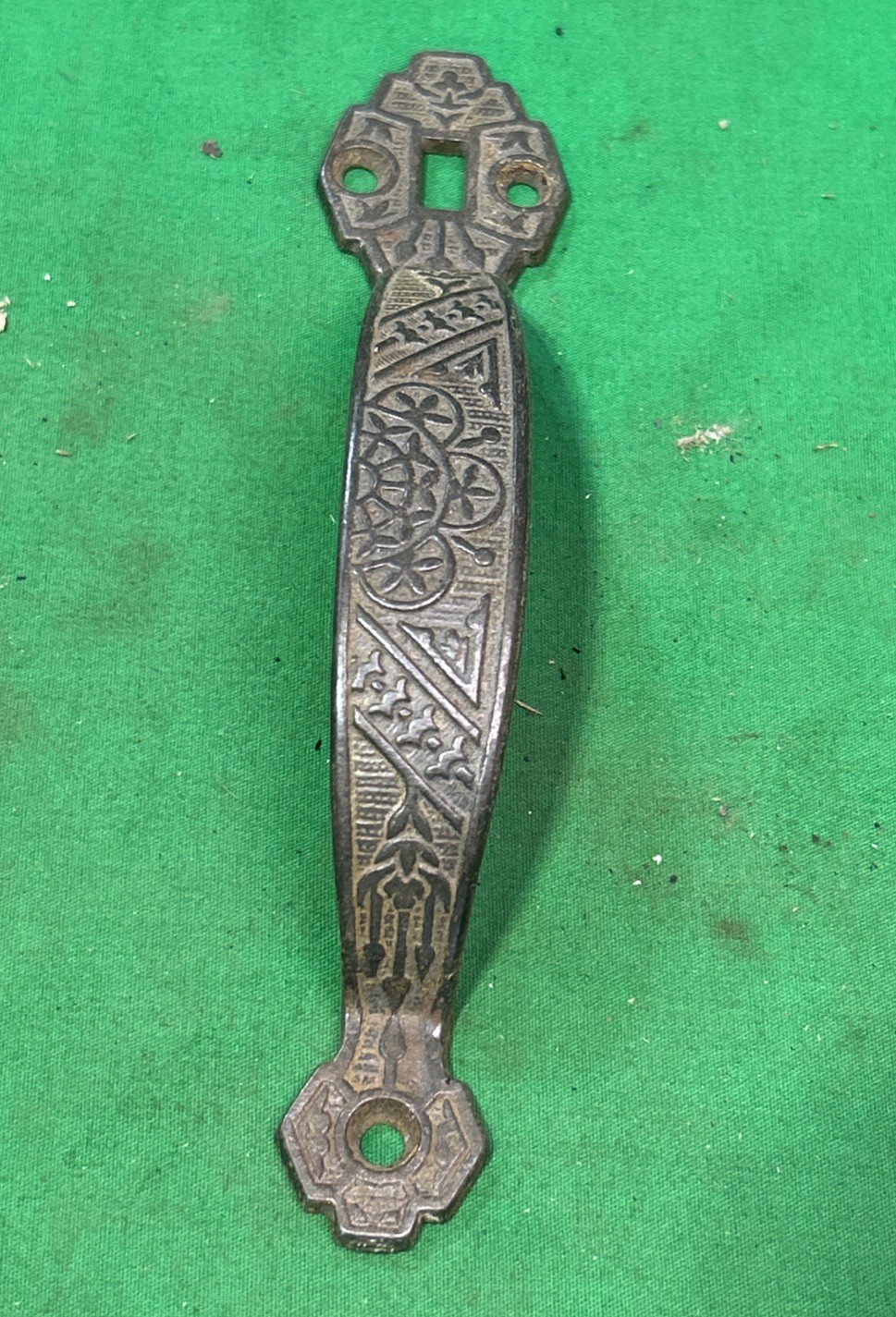 Antique Victorian Eastlake Thumb Latch Handle Door Hardware Cast Iron Door