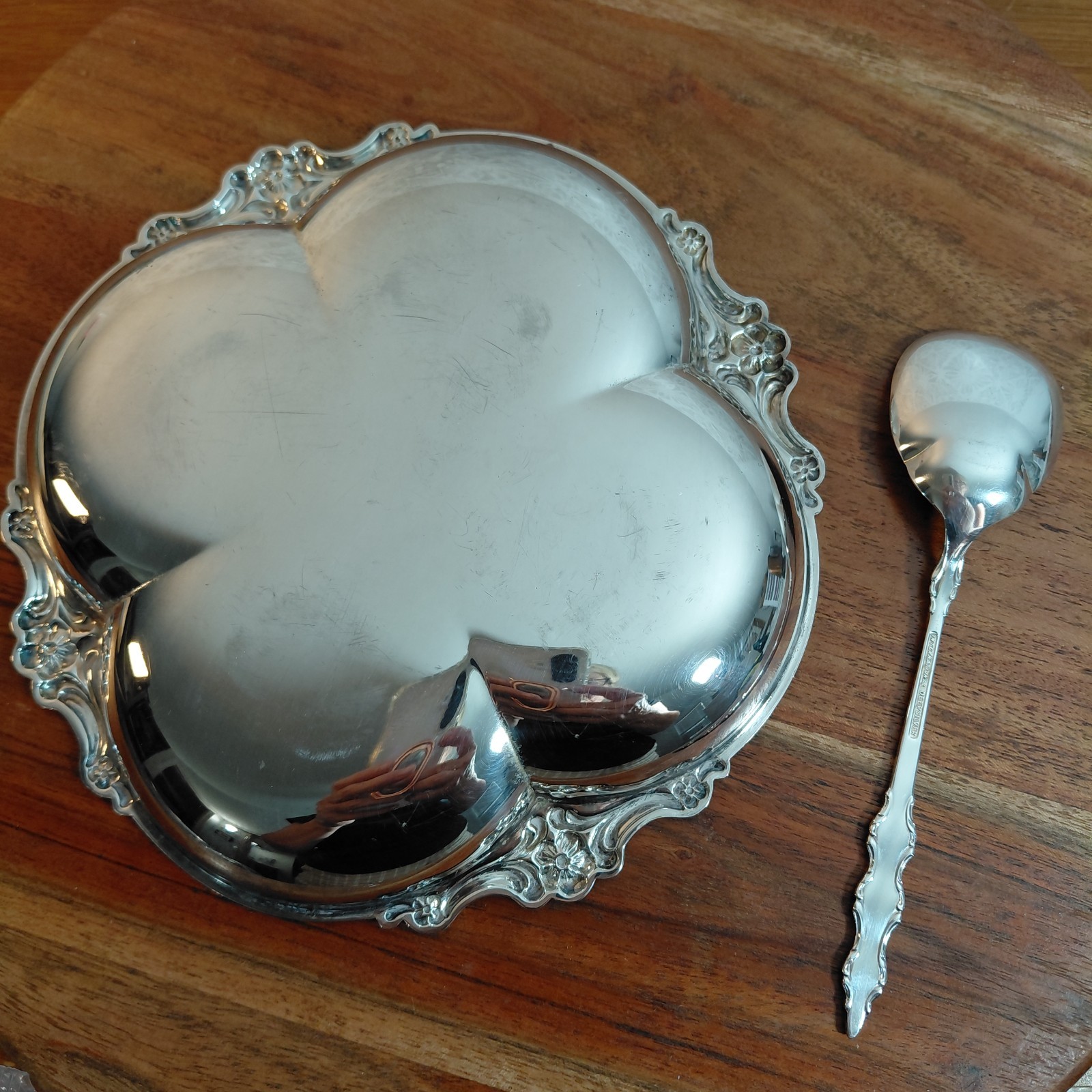 Vintage International DeepSilver Empress 2 Pc Relish Party Set w/ Box 1970s