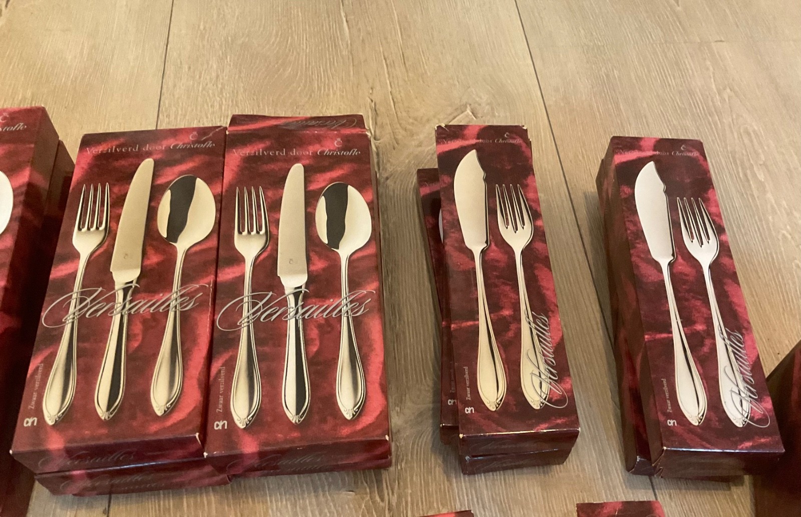 Christofle Versailles Flatware Set Silverplated Dinner Cutlery 55 /PS NEW