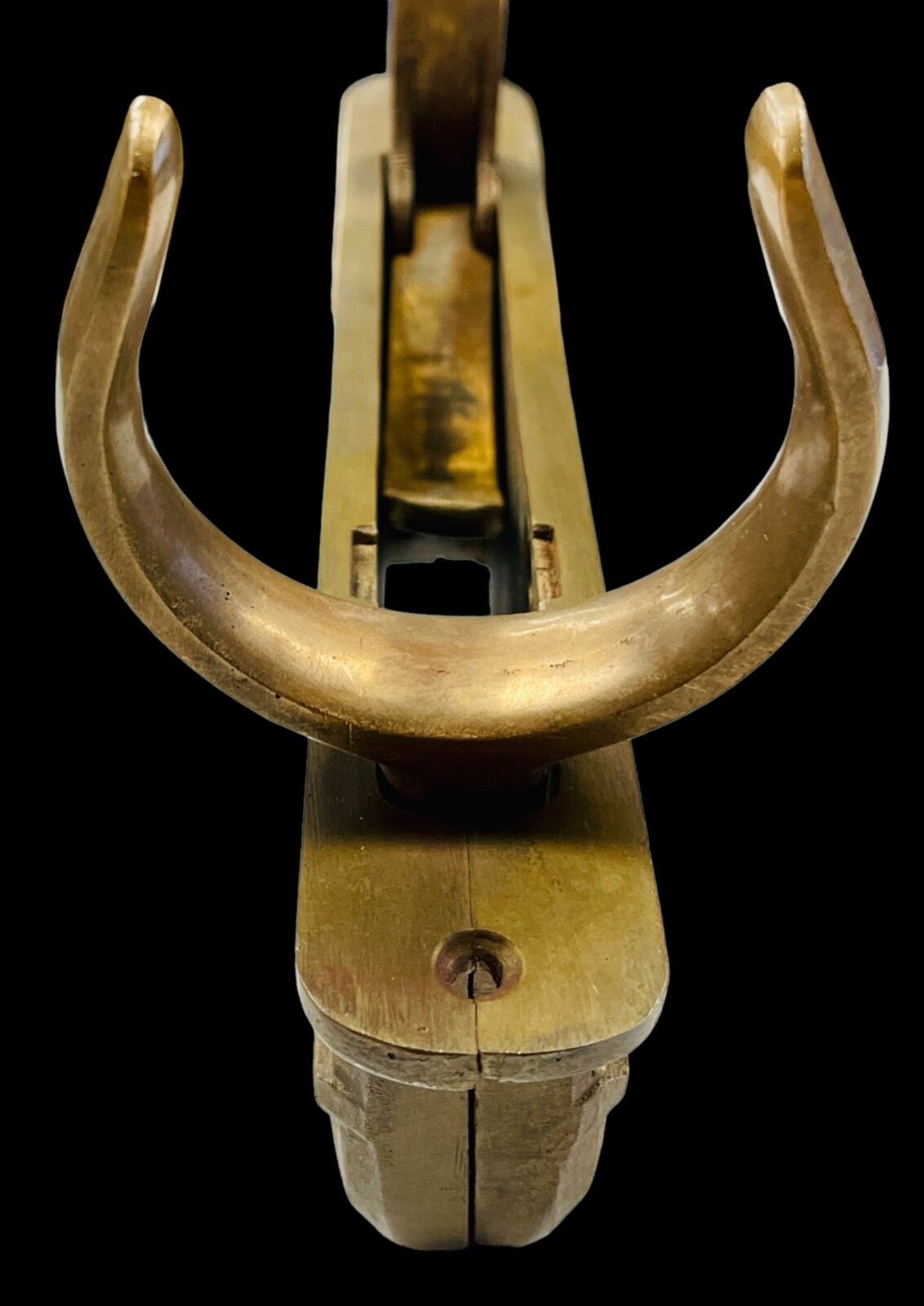 Rare Vintage Solid Brass Hidden Oar Holder By AJ Dennison Riverside Rhode Island
