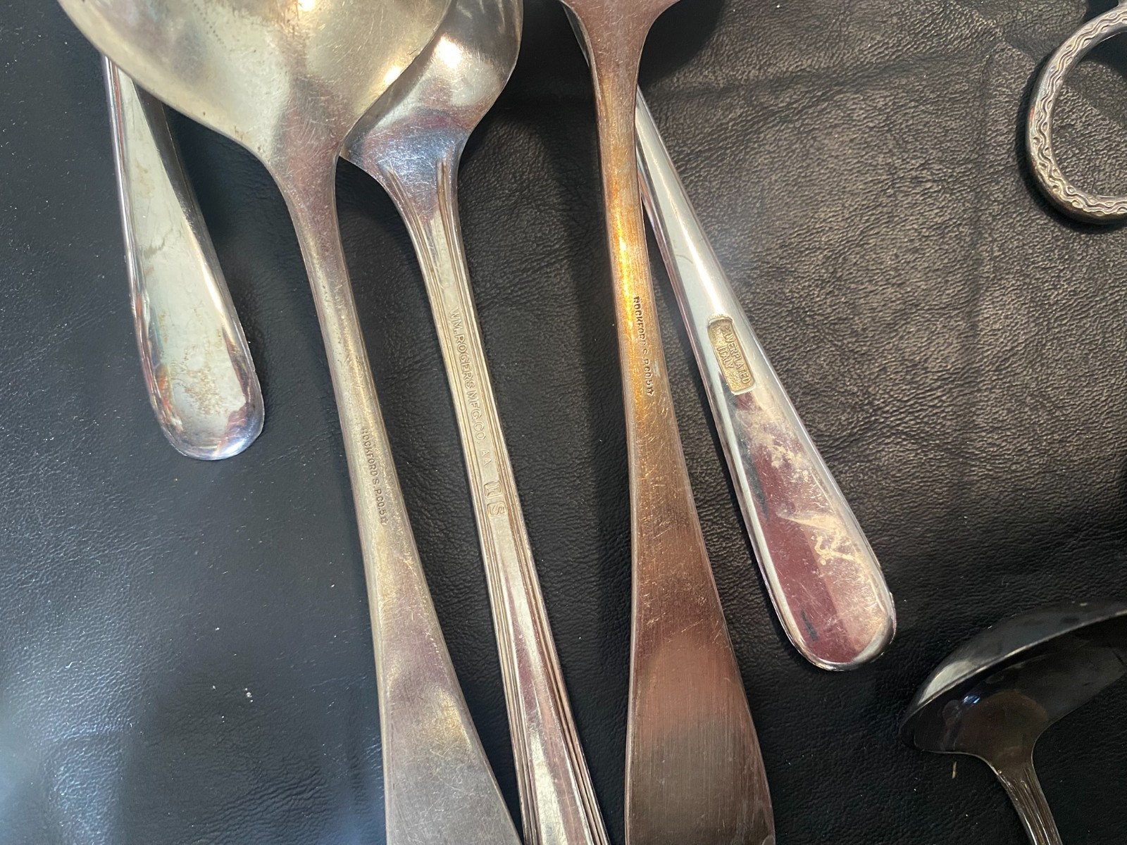 silverplate flatware lot 37 serving pieces utensils w/ spoon fork knife etc.