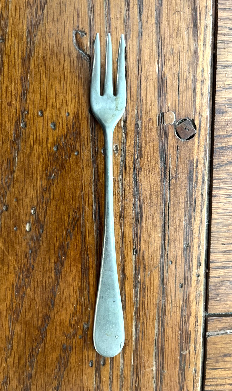 Vintage Rogers Fork Cocktail Olive Pickle Seafood Nickel Silver 3 Tines 5 3/4″