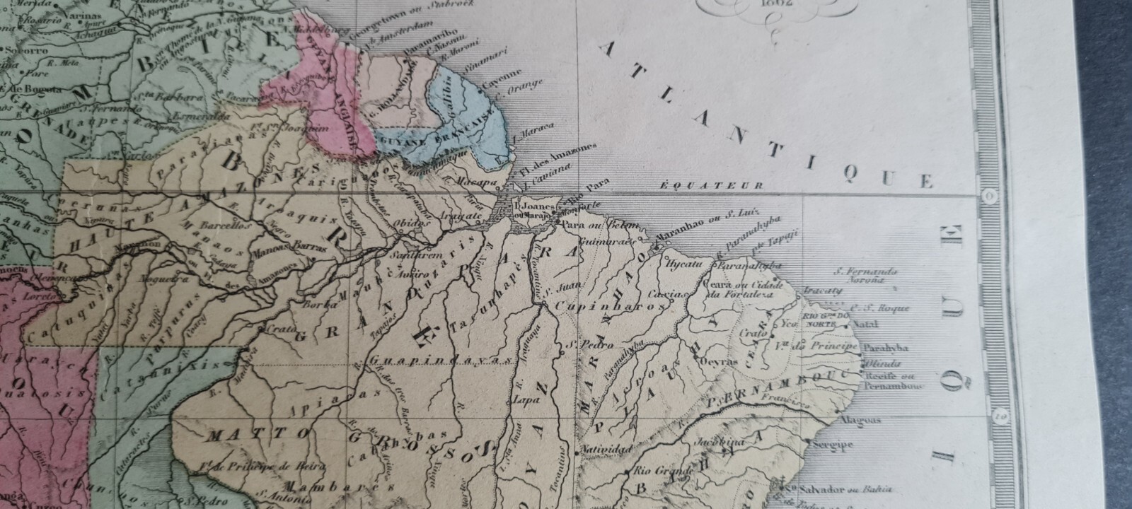 Antique (1862) French map – South America – Felix Ansart