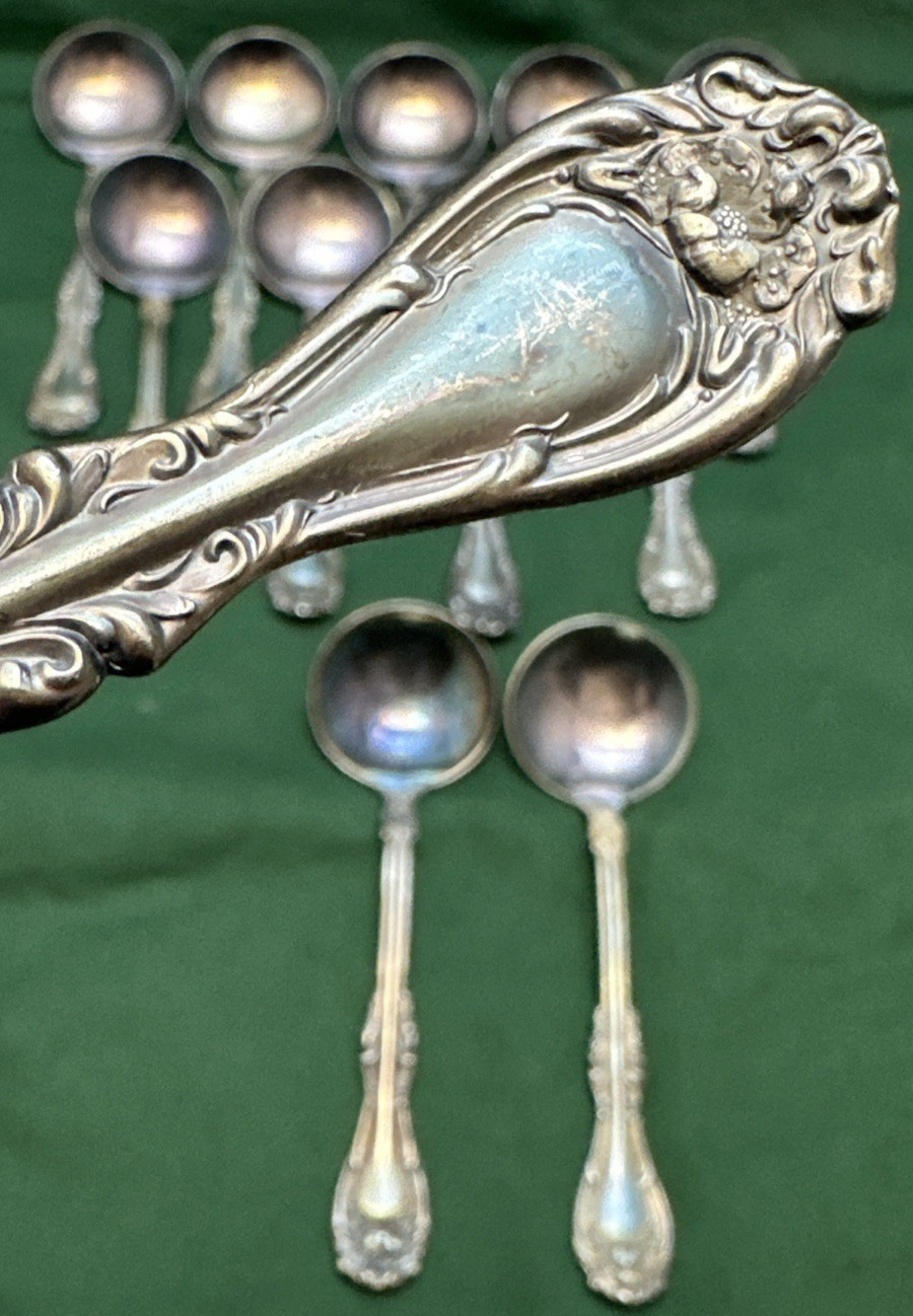 12-Pc Set 1901 HANOVER Silverplated 5.5″ BOUILLON SPOONS Wm A Rogers Very Nice