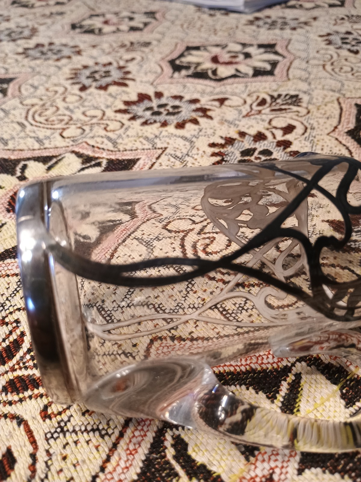 Silver Overlay Glass