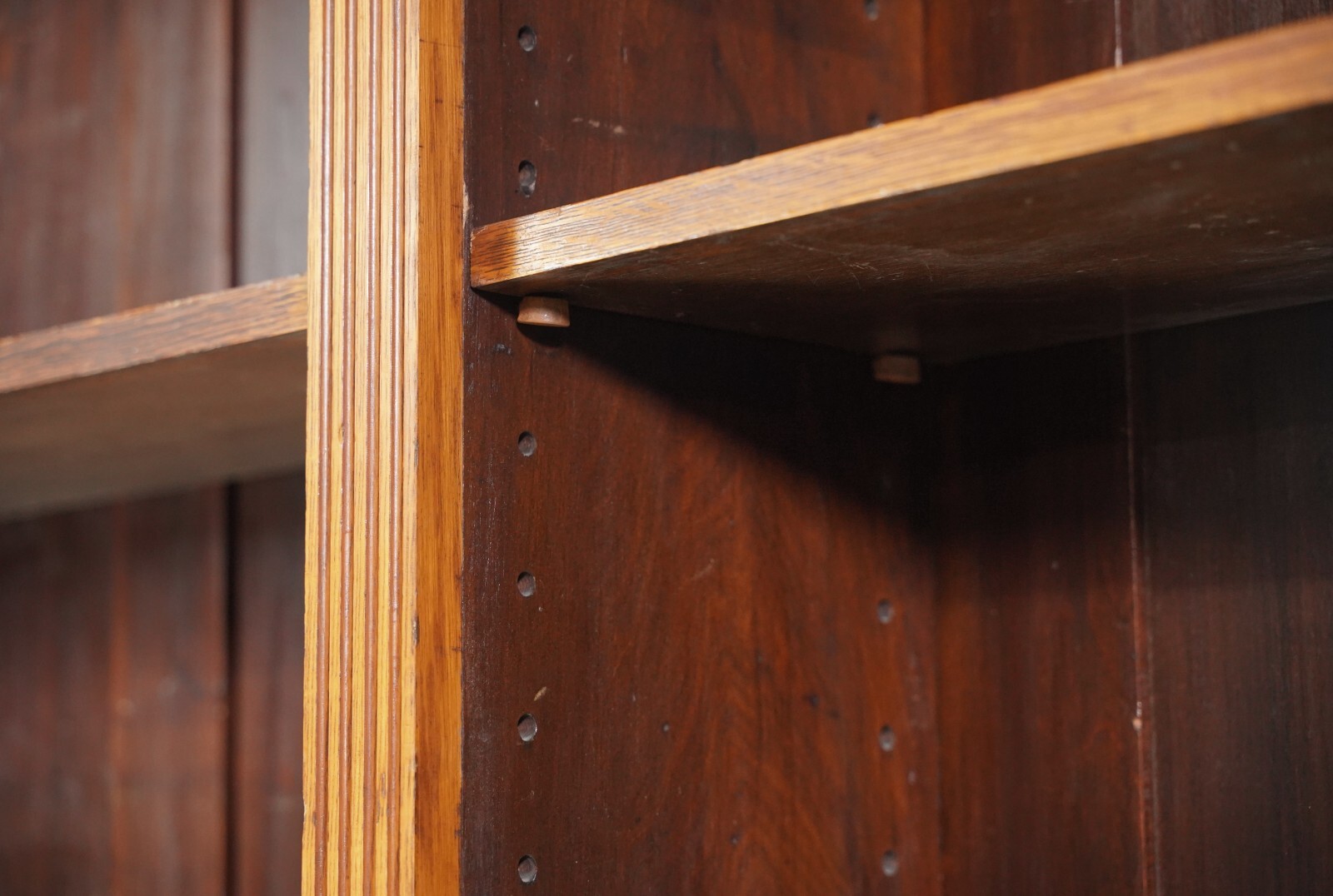 Reclaimed 81.5 in. Wood Built-in Library Bookcase