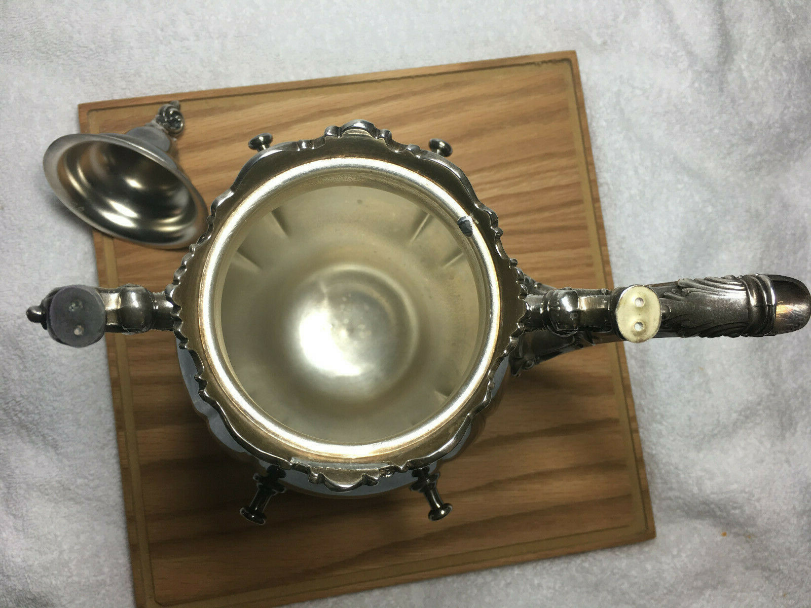 Mid Century Wallace Baroque Silver Plate Coffee & Tea Rococo Teapot #299